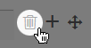 garbage bin icon to delete a possible answer