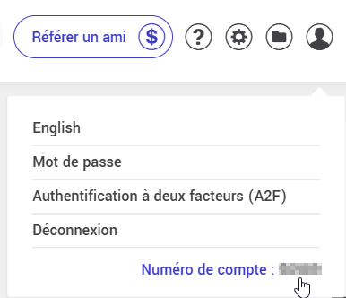 Num&eacute;ro de compte